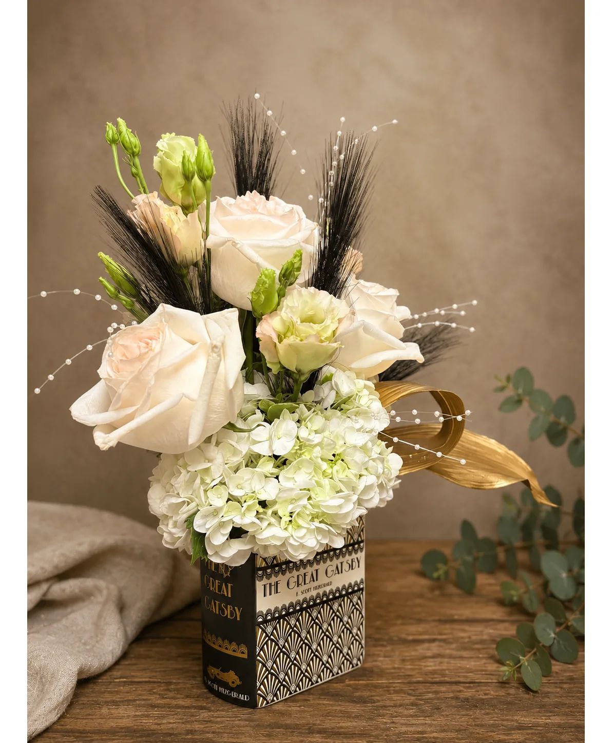The Great Gatsby - Book Vase Arrangement Keepsake Vase Arrangement