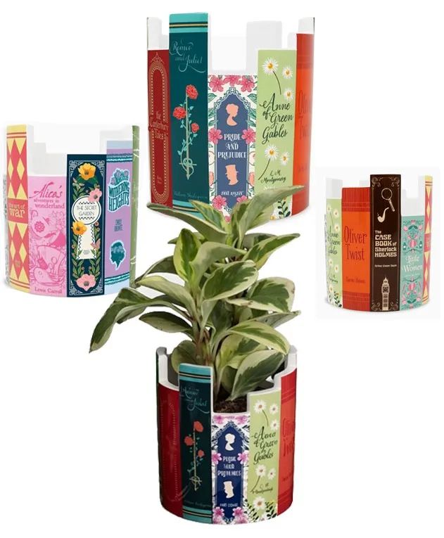 Classic Books - Desk Pot Keepsake Vase