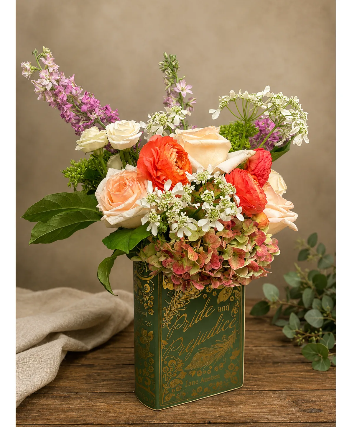 Pride and Prejudice - Book Vase Arrangement Keepsake Vase Arrangement Pride and Prejudice - Book Vase Arrangement Keepsake Vase Arrangement