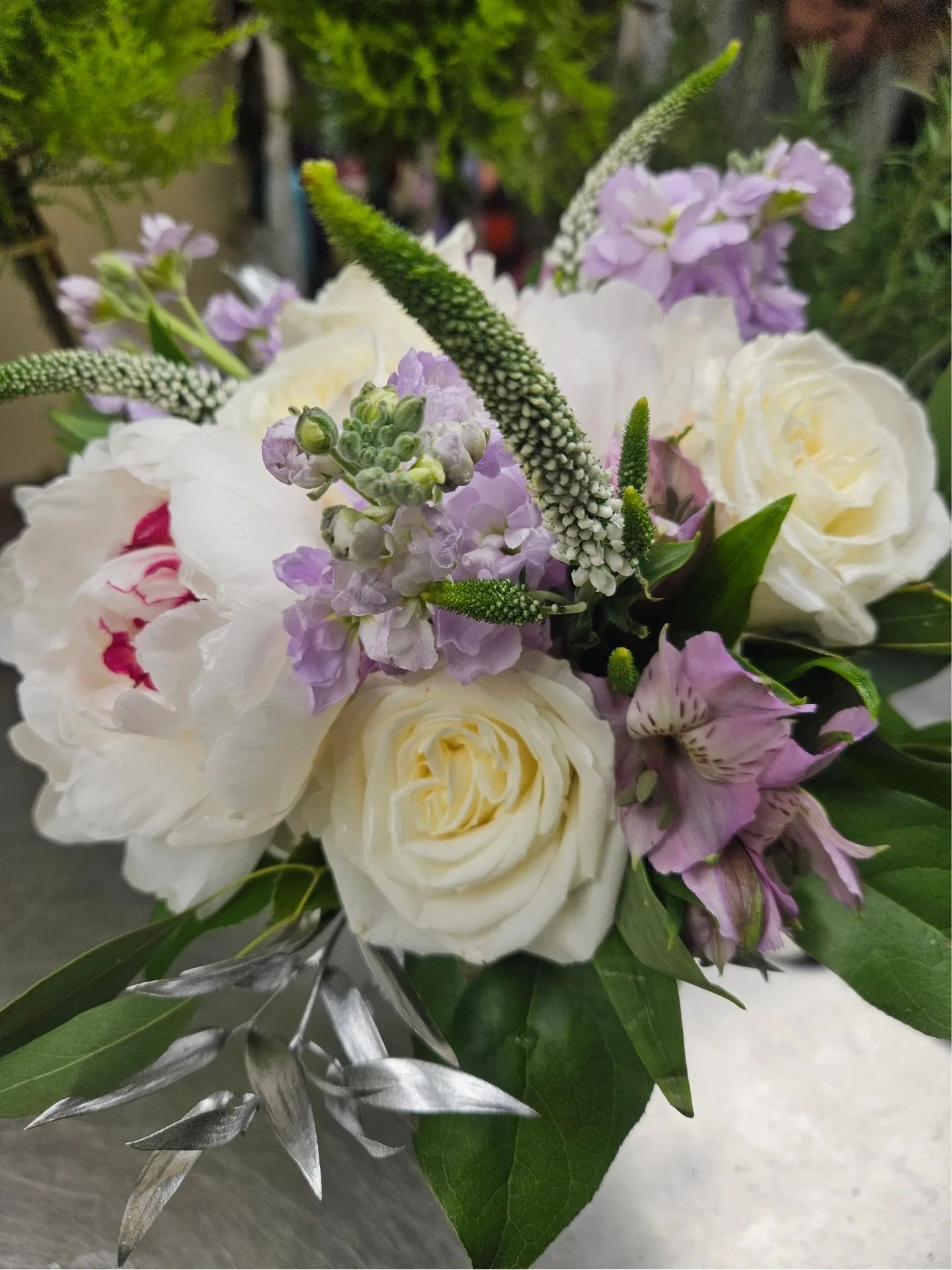 Sterling silver blush Prom bouquet