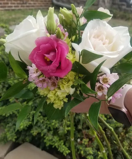 White O'Hara Handtied Prom bouquet White O'Hara Handtied Prom bouquet