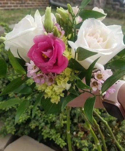 White O'Hara Handtied Prom bouquet
