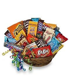 JUNK FOOD BASKET Gift Basket
