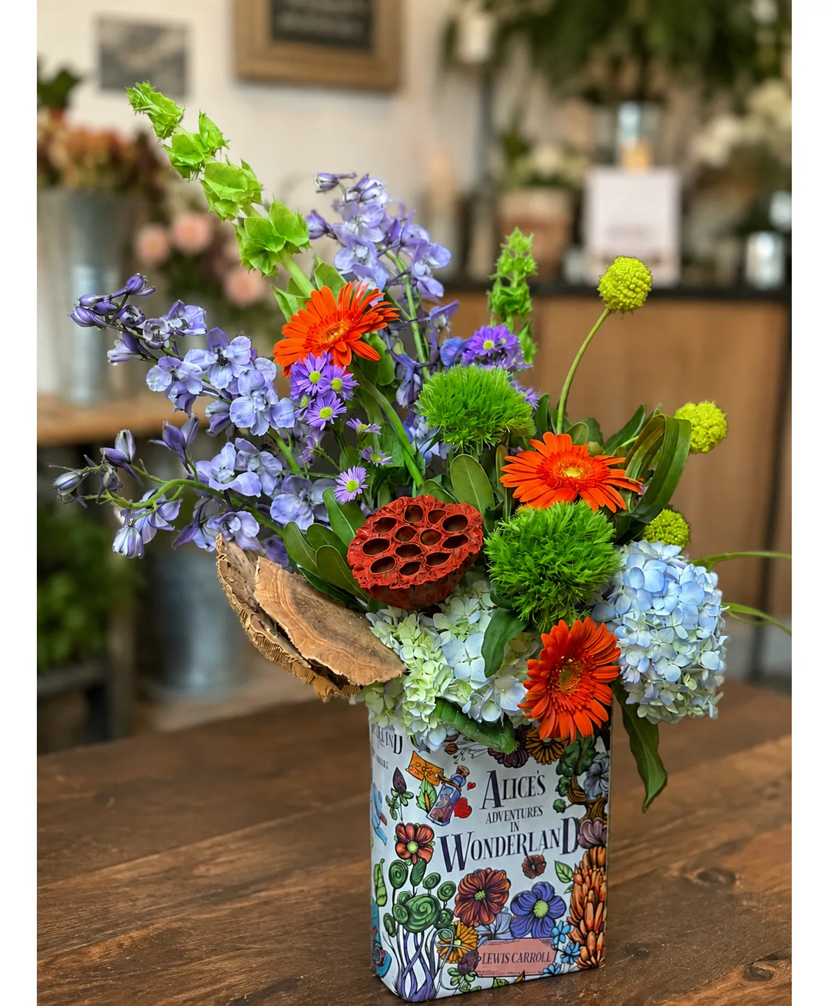 Alice in Wonderland Arrangement Keepsake Vase Alice in Wonderland Arrangement Keepsake Vase