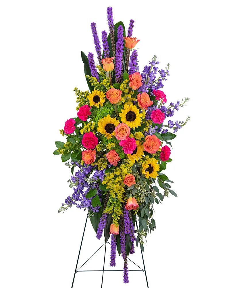 Treasured Memories Standing Spray Funeral Arrangement
