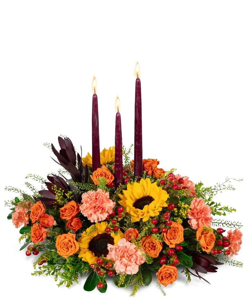 Citrine Bounty Centerpiece Flower Arrangement Citrine Bounty Centerpiece Flower Arrangement