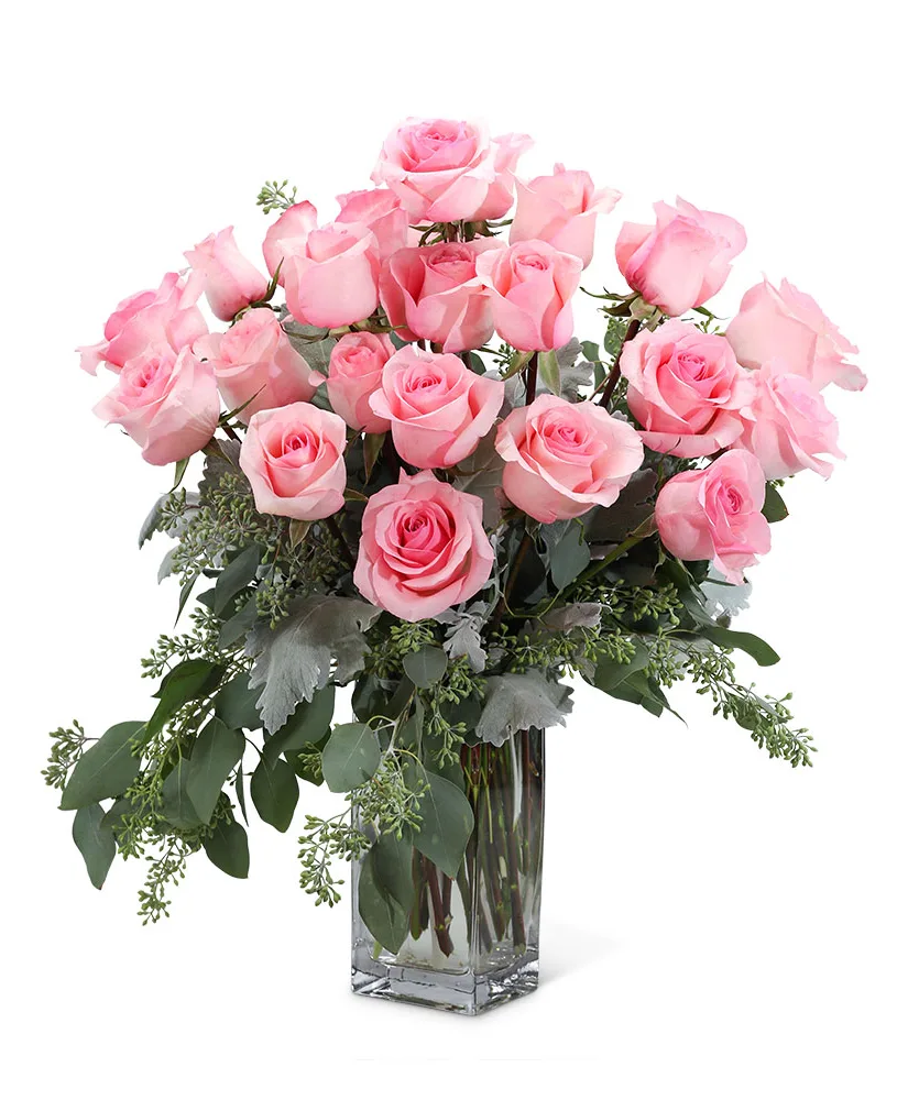 Pink Roses (24) Flower Arrangement Pink Roses (24) Flower Arrangement