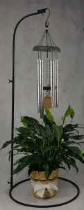 30" Wind Chime and Stand with Plant Funeral 30" Wind Chime and Stand with Plant Funeral