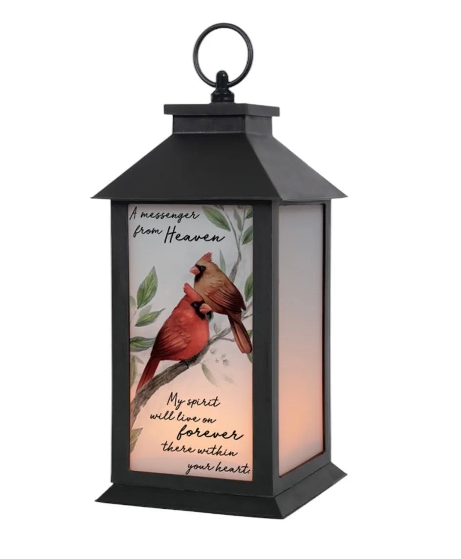 Cardinal Lantern Permanent Decor