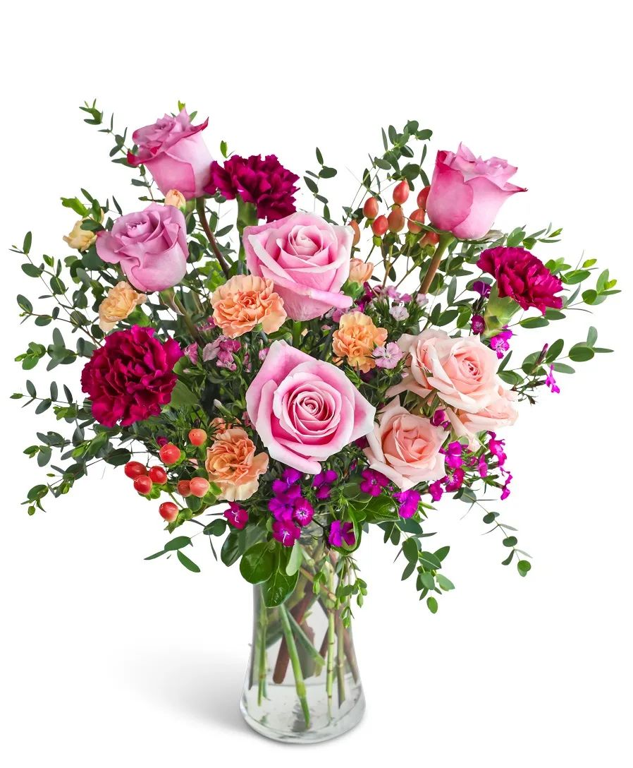 Luxe Berry Blush Flower Arrangement
