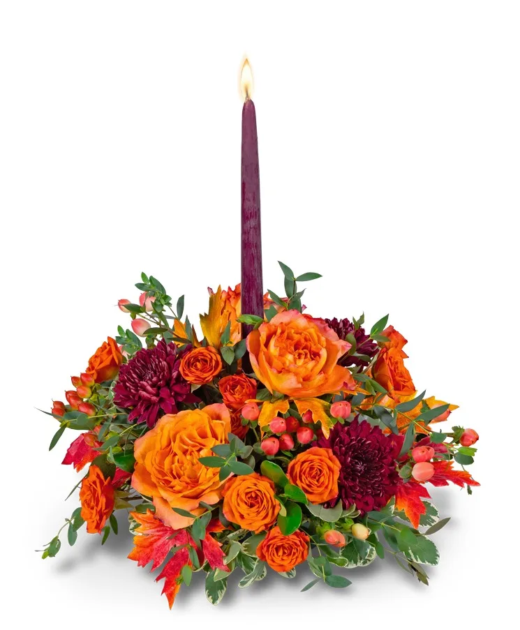Persimmon Glow Centerpiece Flower Arrangement Persimmon Glow Centerpiece Flower Arrangement