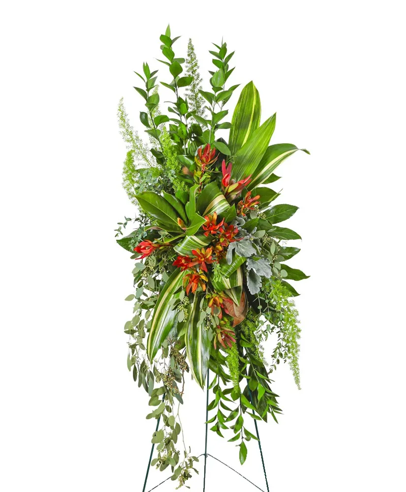 Verdant Farewell Standing Spray Sympathy Arrangement Verdant Farewell Standing Spray Sympathy Arrangement