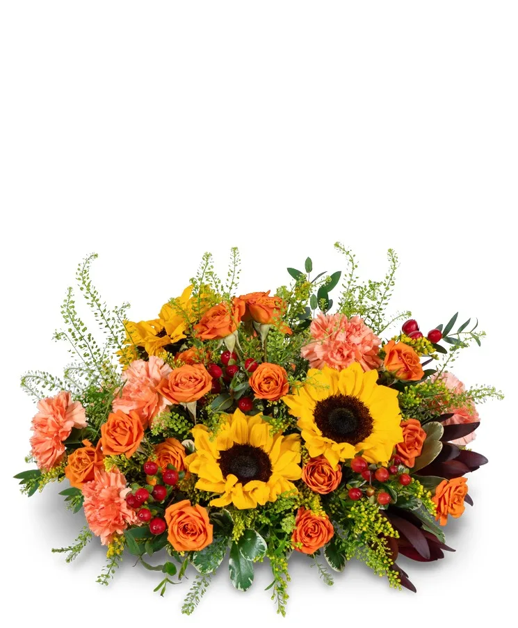 Citrine Warmth Centerpiece Flower Arrangement Citrine Warmth Centerpiece Flower Arrangement