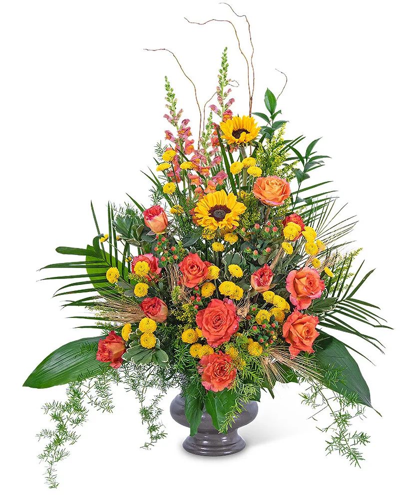 Sunset Reflections Urn Funeral Arrangement
