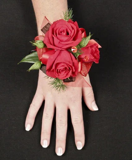 PUTTING ON THE RITZ RED Prom Corsage PUTTING ON THE RITZ RED Prom Corsage