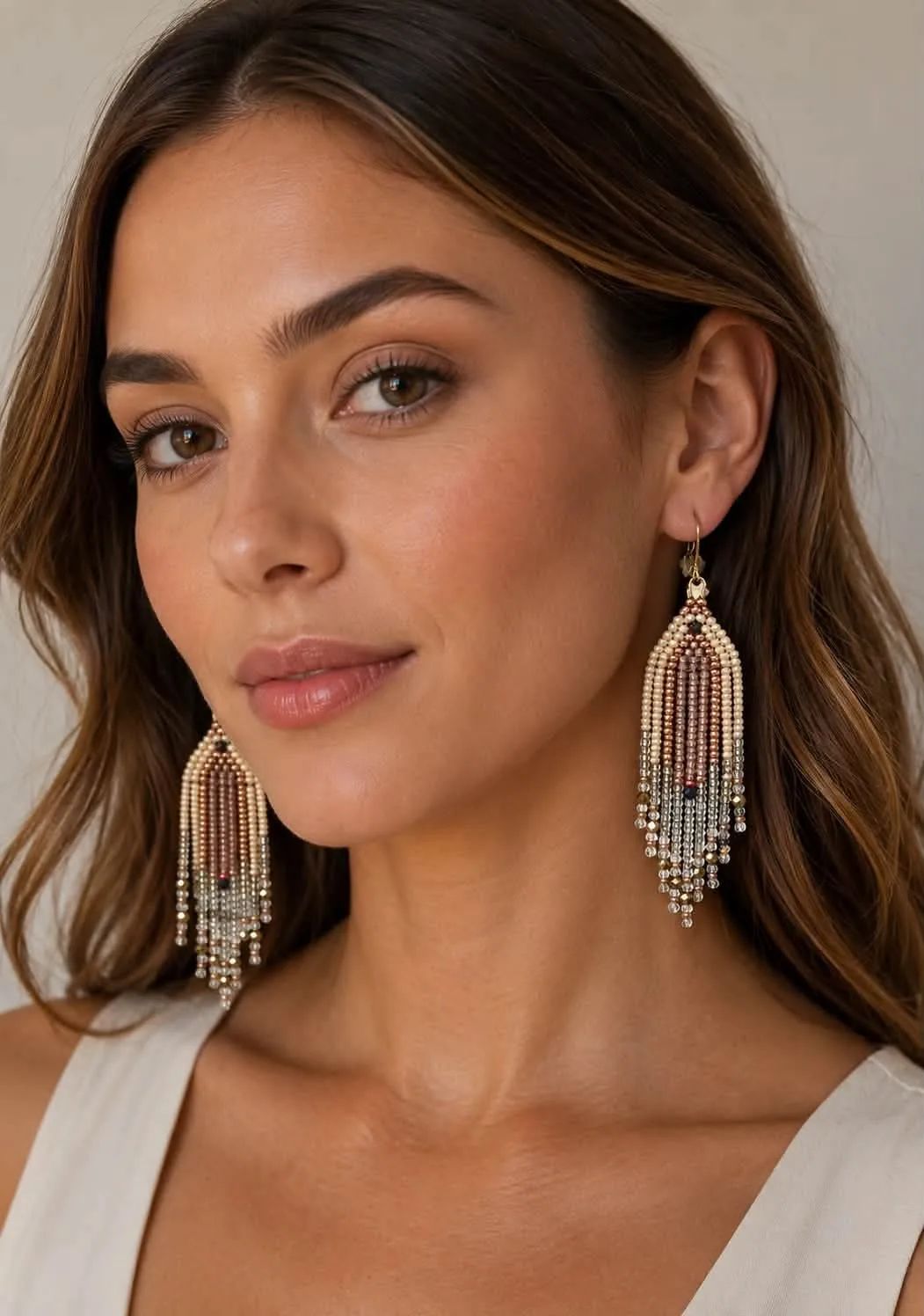 Handcrafted Glass Beaded Earrings