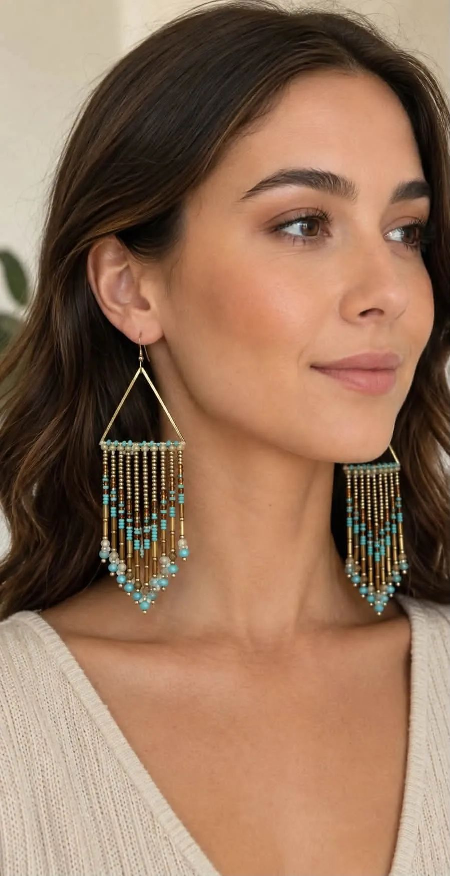 Handcrafted Glass Beaded Earrings