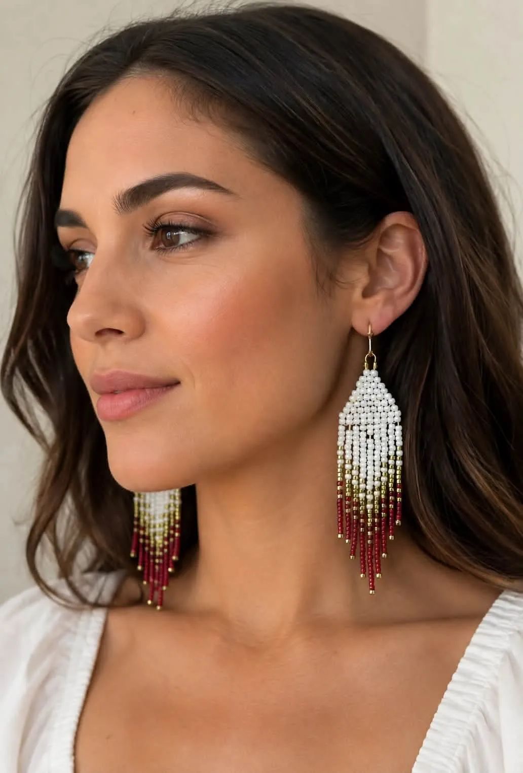Handcrafted Glass Beaded Earrings