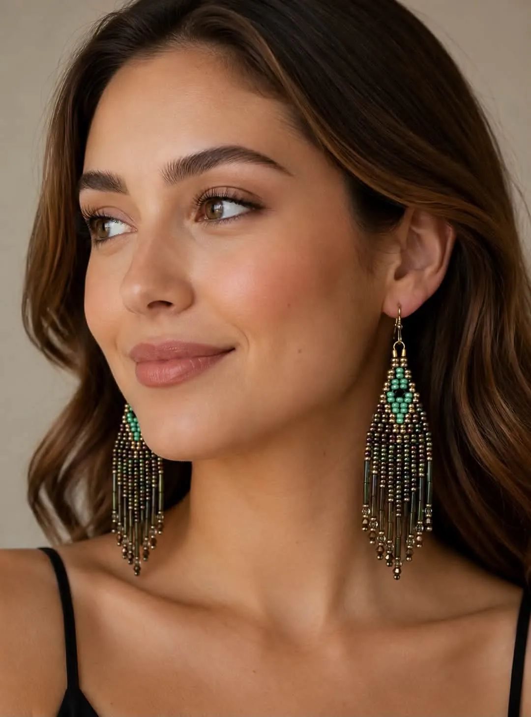 Handcrafted Glass Beaded Earrings