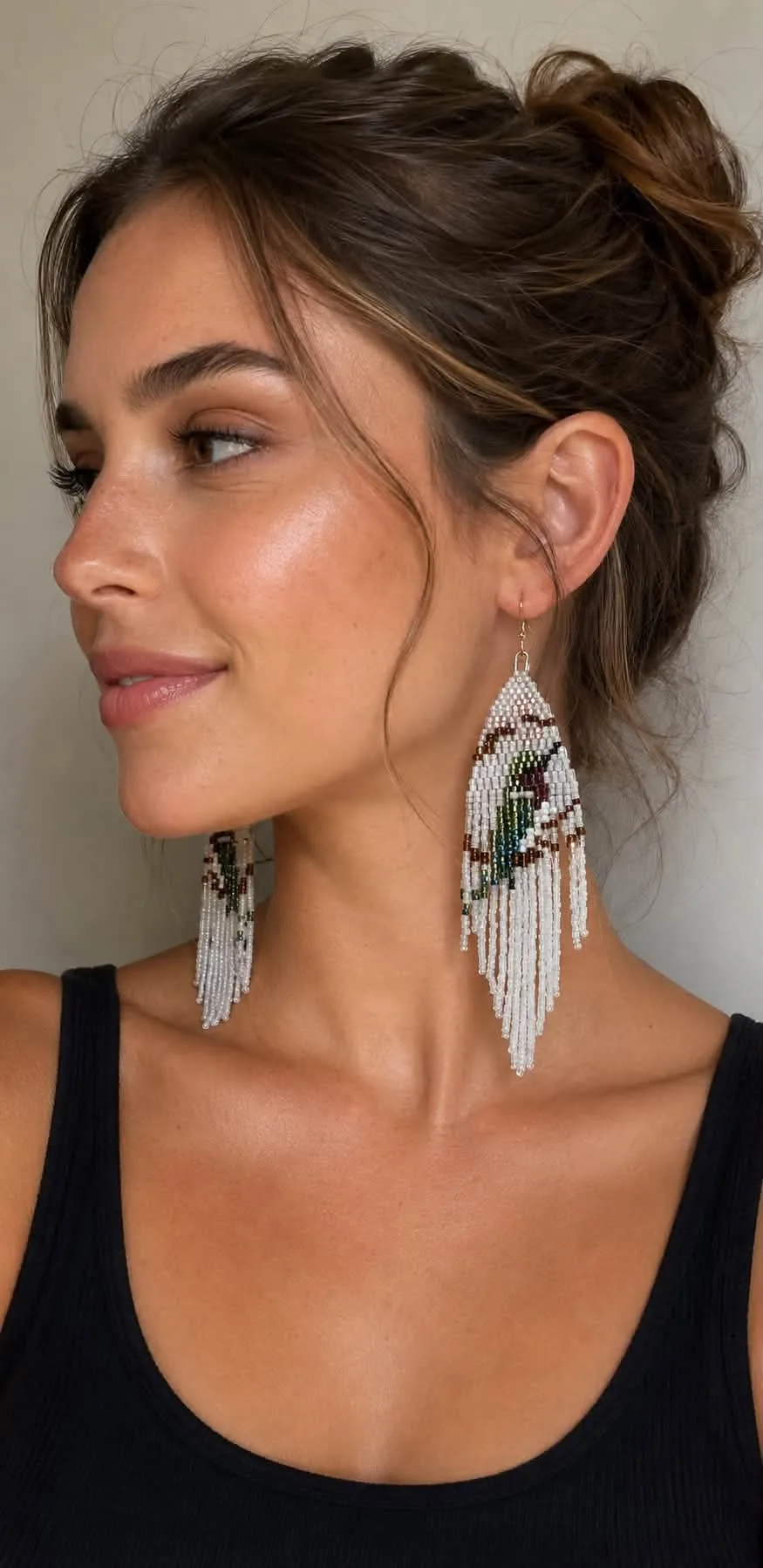 Handcrafted Glass Beaded Earrings Handcrafted Glass Beaded Earrings