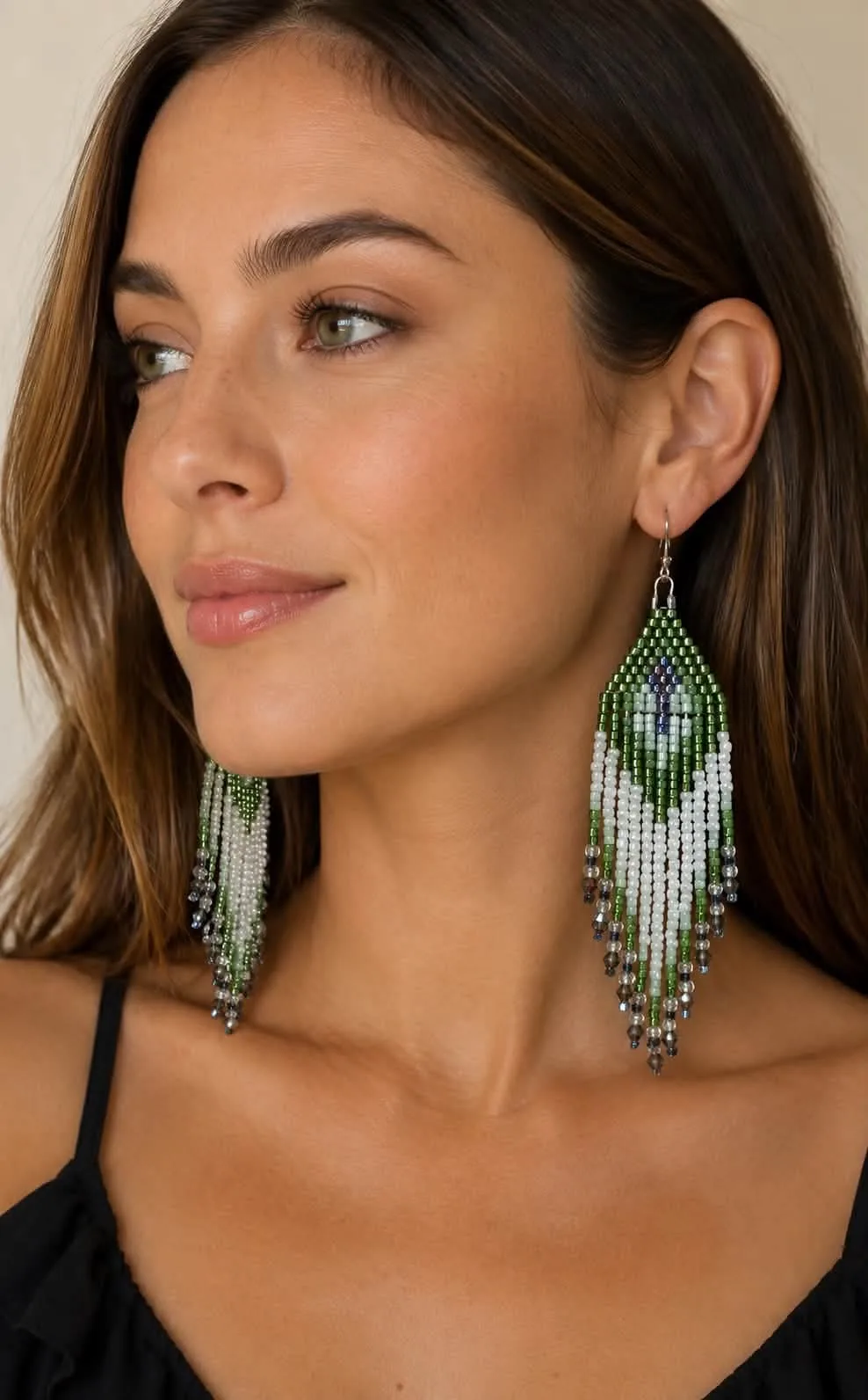 Handcrafted Glass Beaded Earrings Handcrafted Glass Beaded Earrings