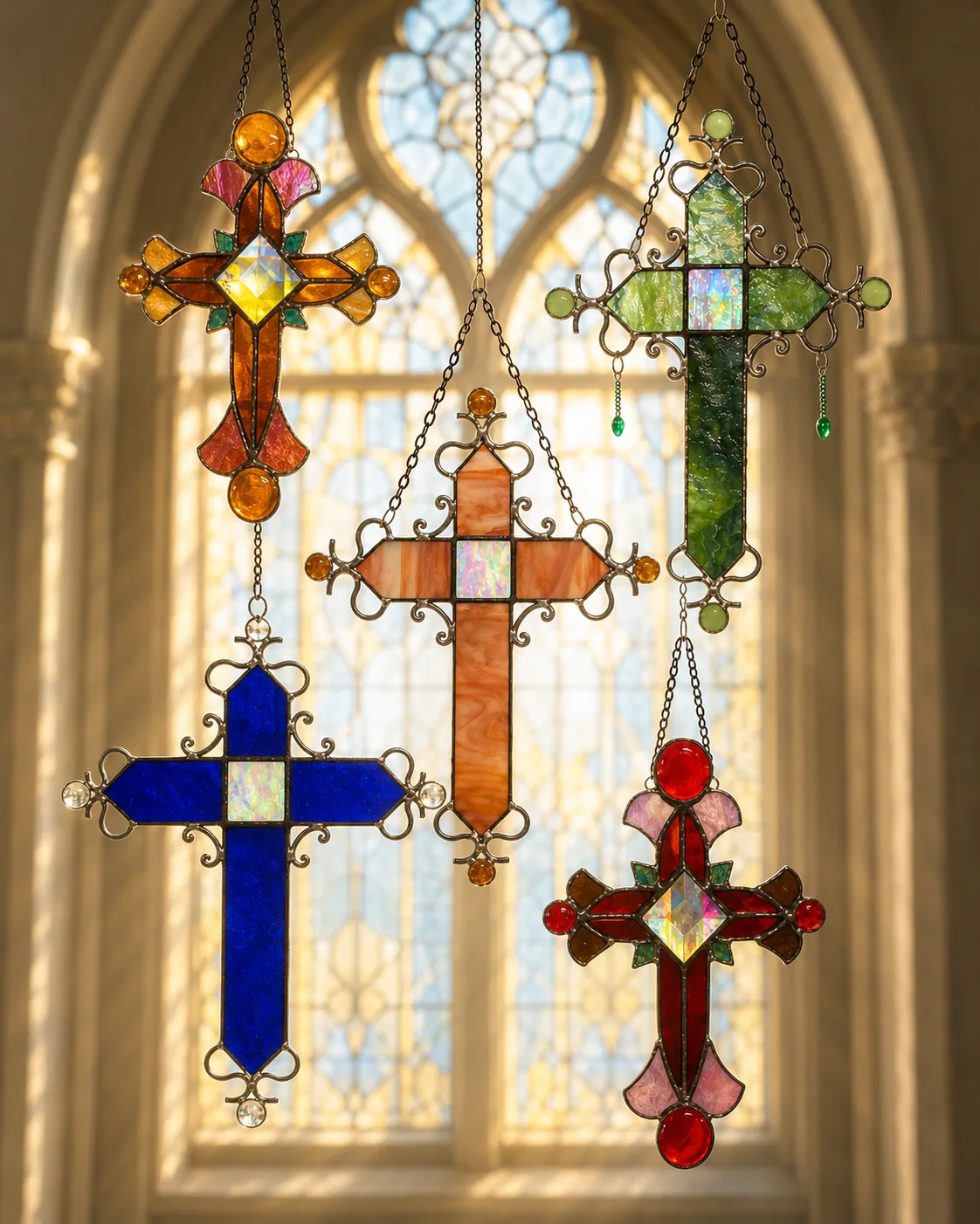 Handcrafted Stain Glass Crosses Handcrafted Stain Glass Crosses