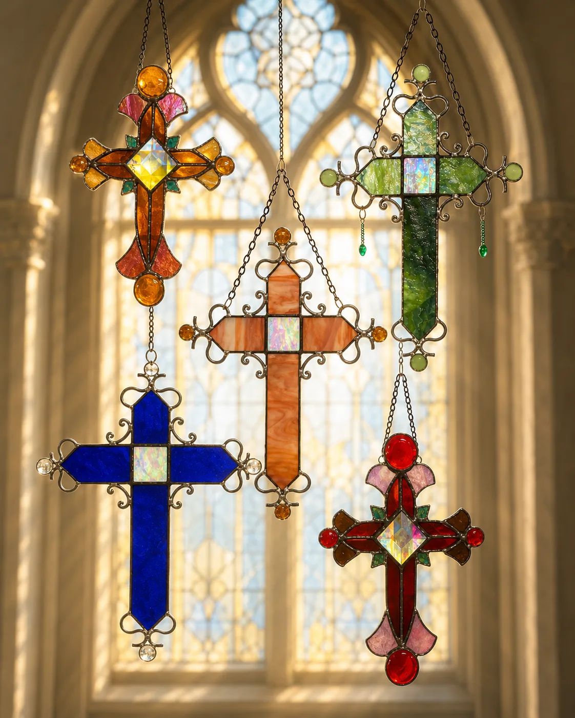 Handcrafted Stain Glass Crosses