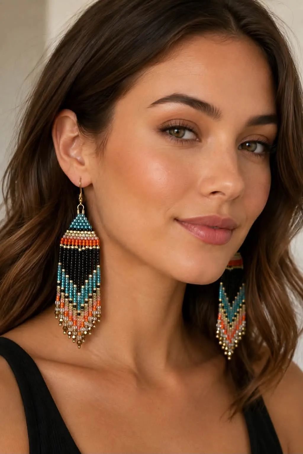 Handcrafted Glass Beaded Earrings