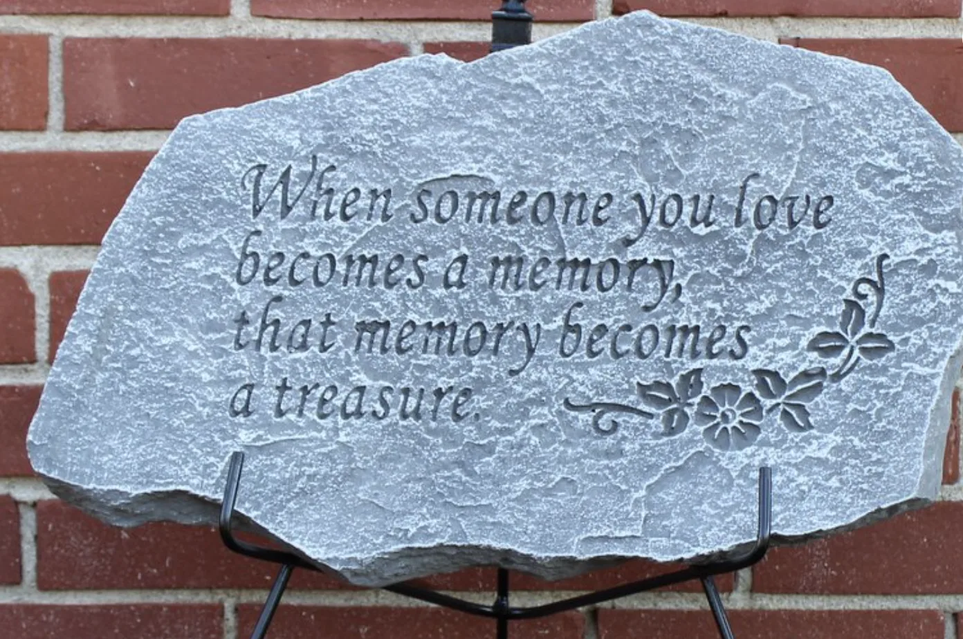 Memory becomes a Treasure Memorial Plaque Memory becomes a Treasure Memorial Plaque