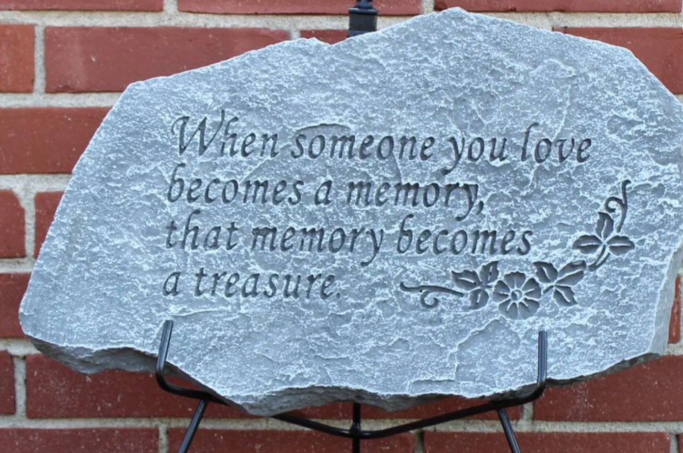 Memory becomes a Treasure Memorial Plaque