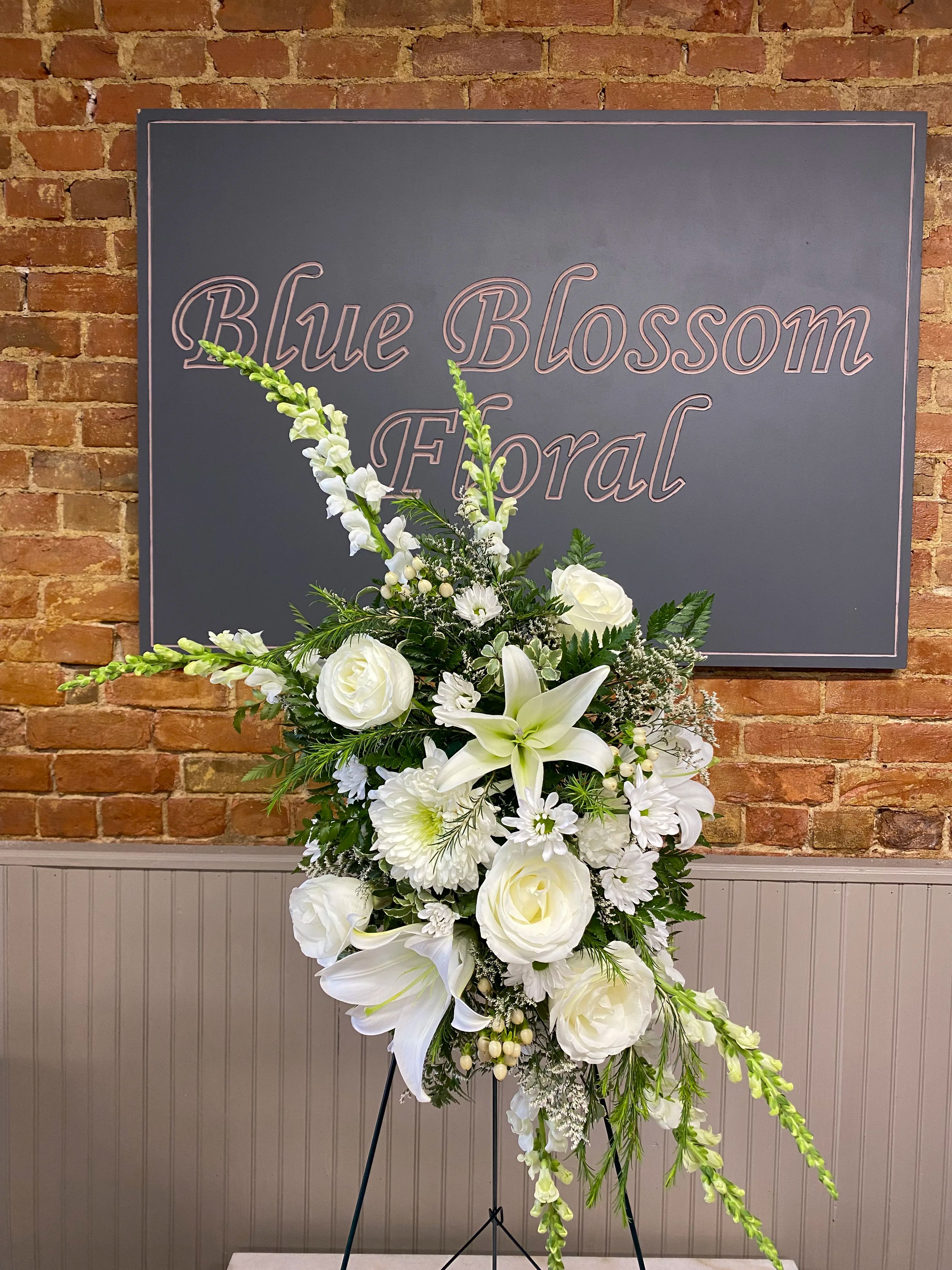 Elegant White Standing Spray