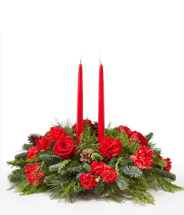 Holiday Wishes Centerpiece with Candles Holiday Wishes Centerpiece with Candles