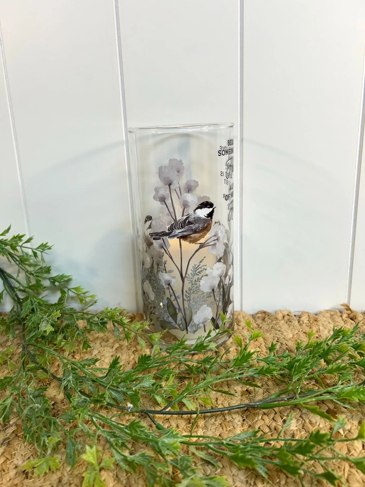 Chickadee Hurricane Candle