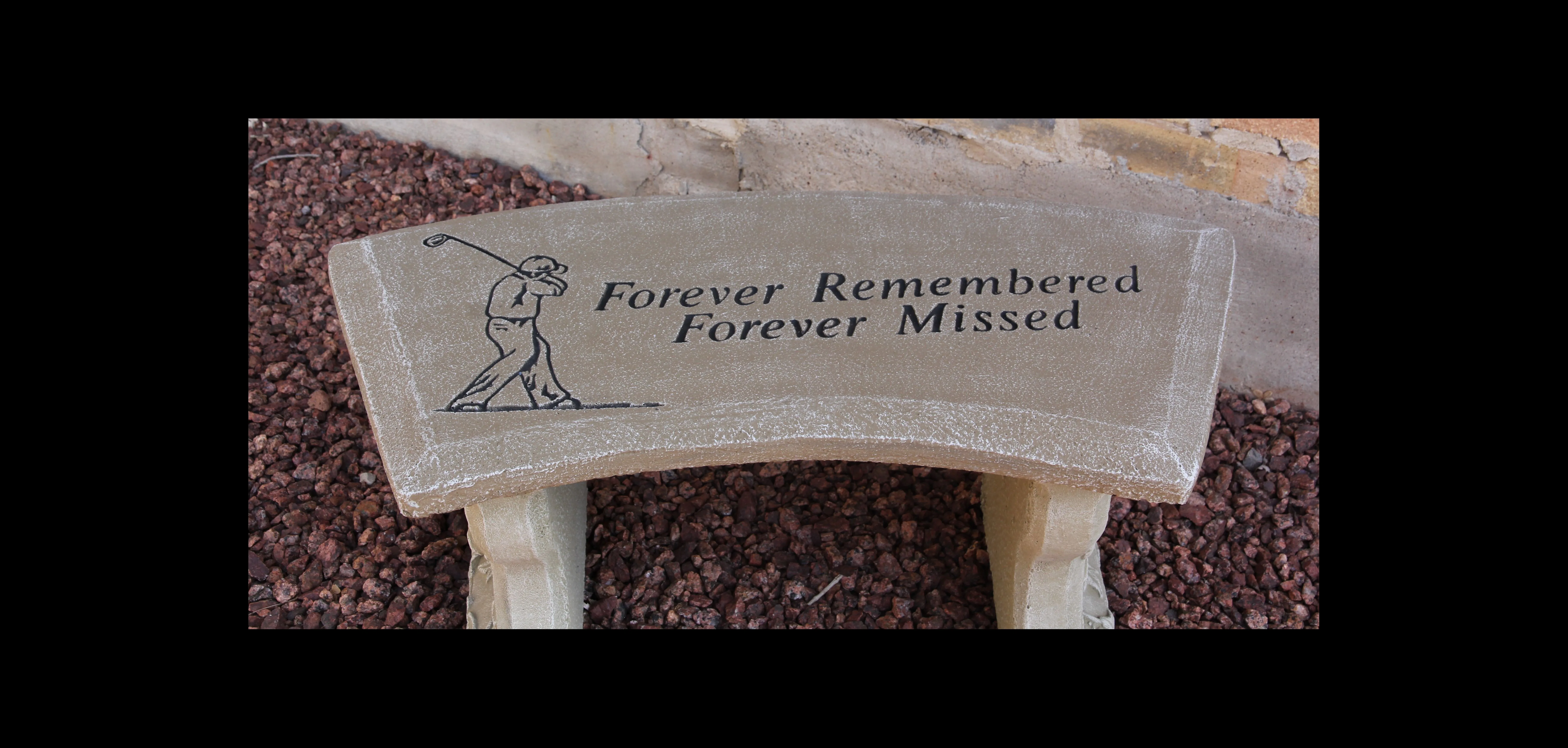 Golfer Forever Remembered Memorial Bench Golfer Forever Remembered Memorial Bench