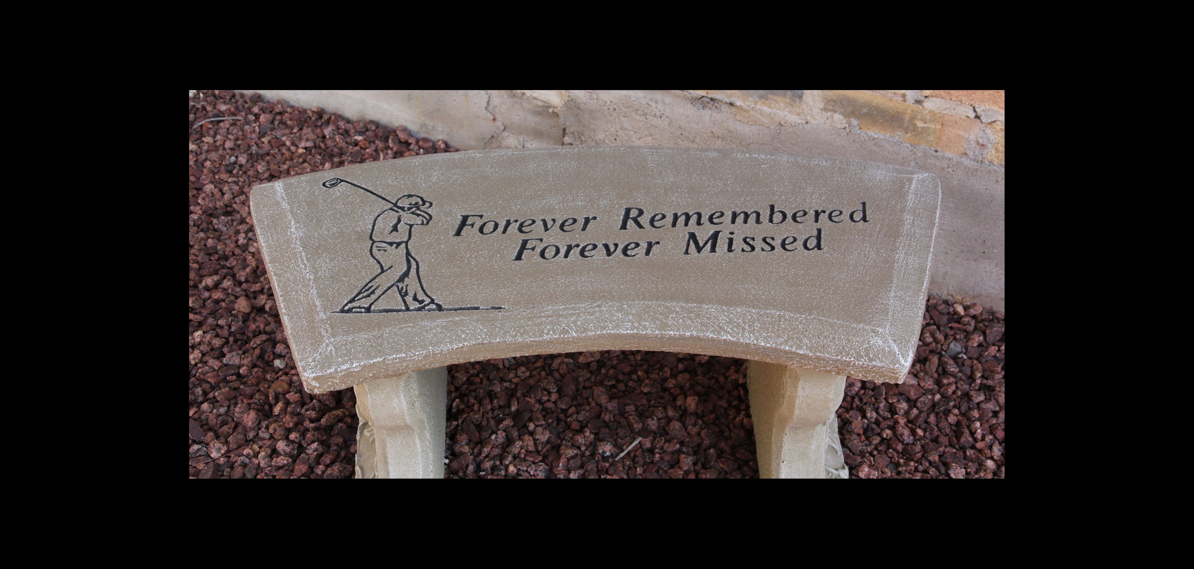 Golfer Forever Remembered Memorial Bench