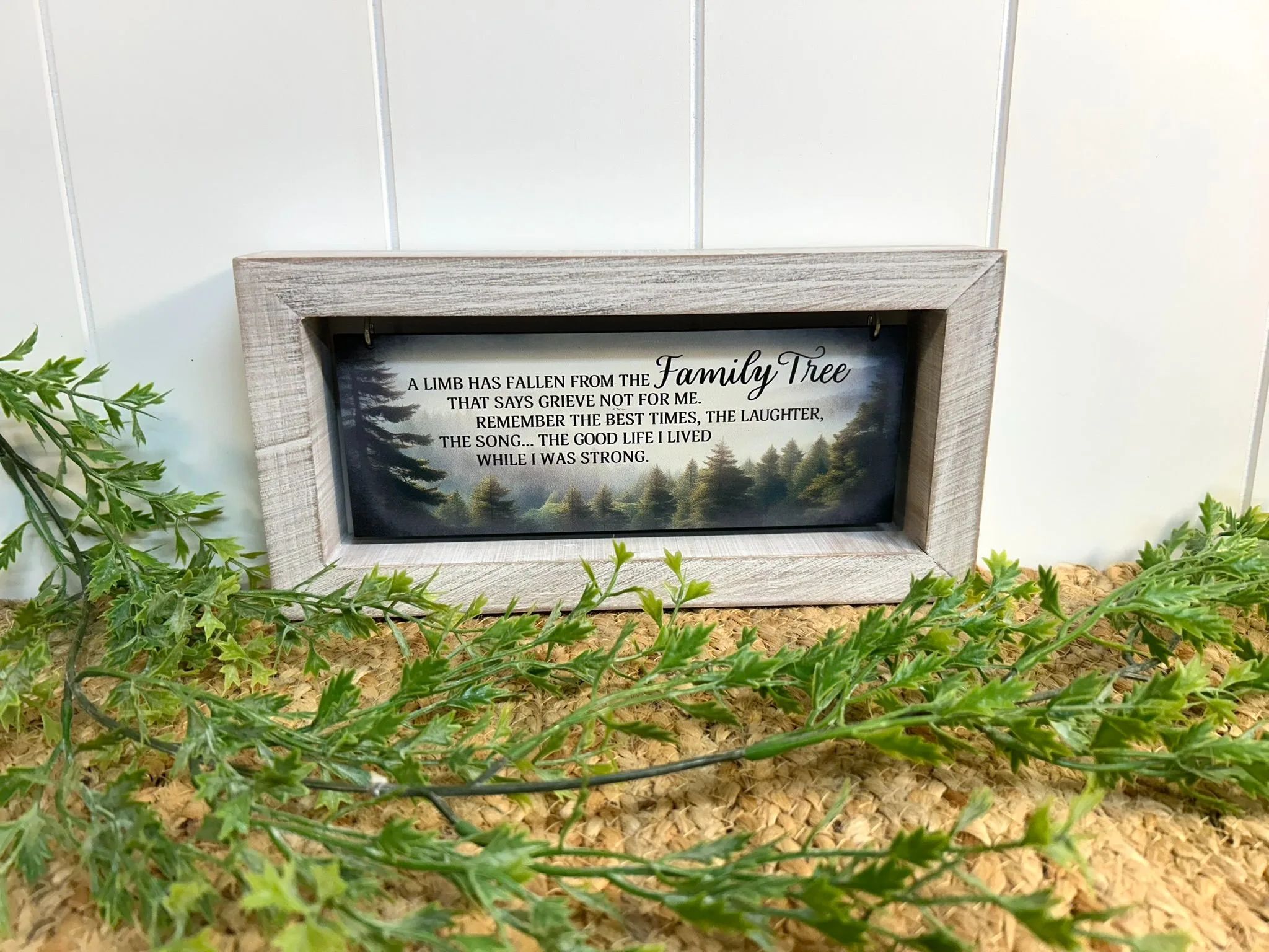 Family Tree Framed Message Bar