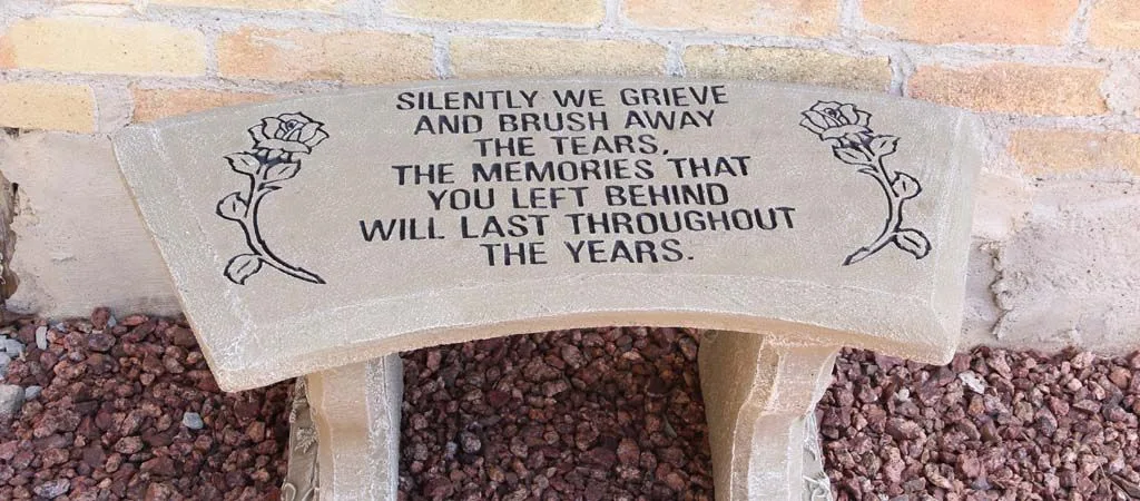 Silently We Grieve Memorial Bench Silently We Grieve Memorial Bench