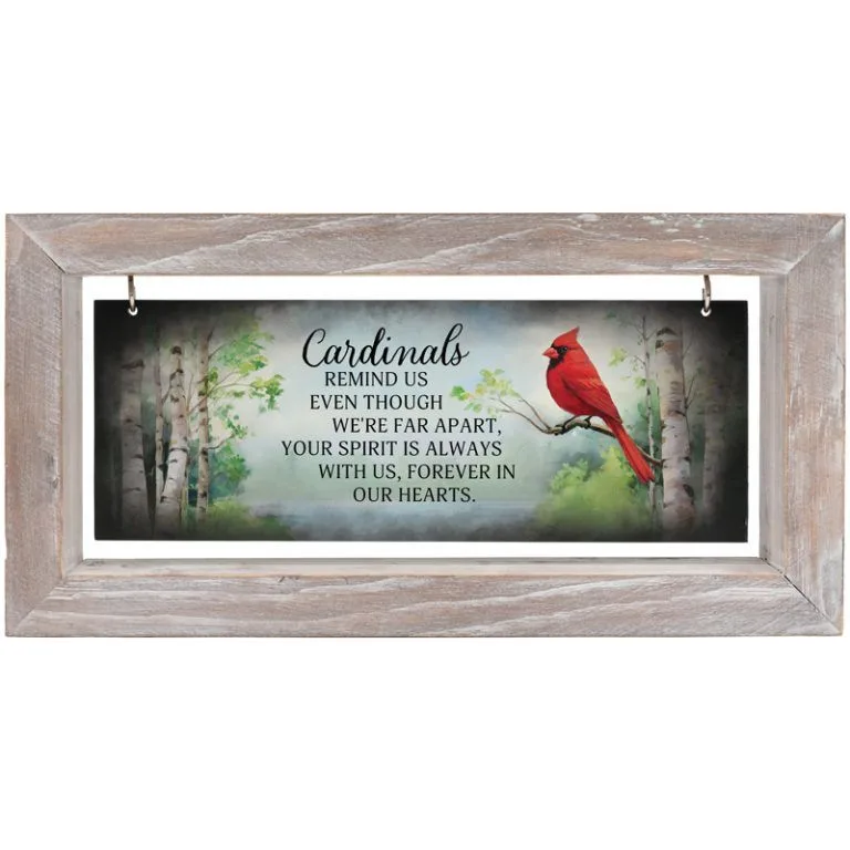 Cardinals Remind Us Framed Message Bar Cardinals Remind Us Framed Message Bar