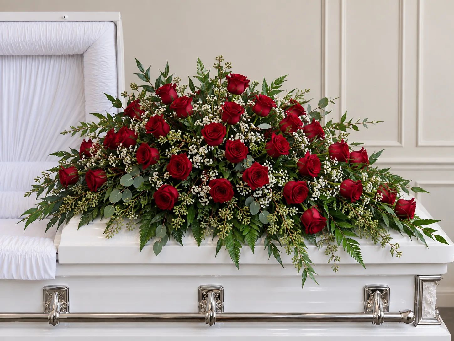 Timeless Love Half Casket Spray