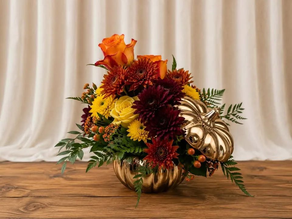 Gilded Autumn Pumpkin Bouquet