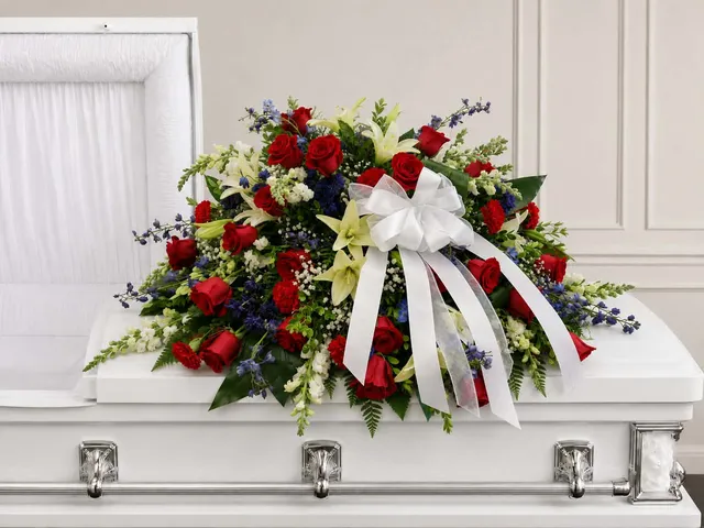 Honored Memories Half Casket Spray Honored Memories Half Casket Spray