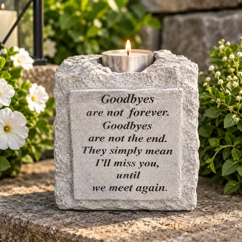 Until We Meet Again Memorial Candle Sympathy Stone Until We Meet Again Memorial Candle Sympathy Stone