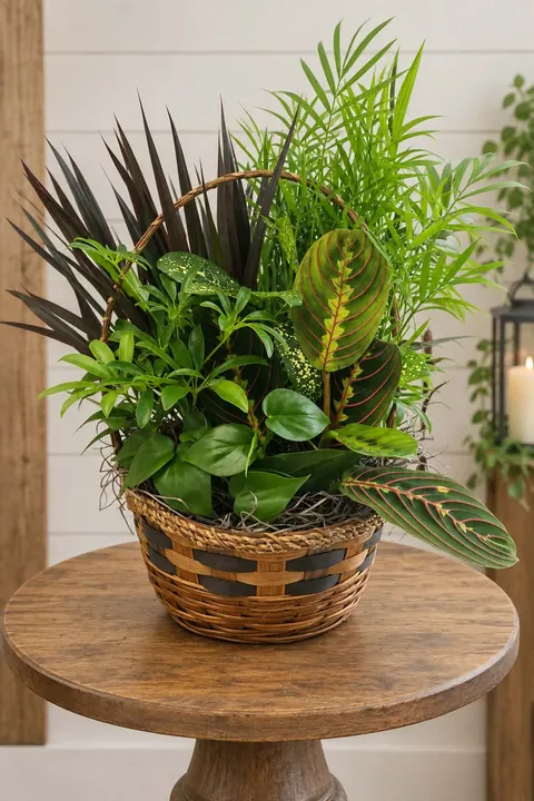 Medium Basket Dish Garden Medium Basket Dish Garden