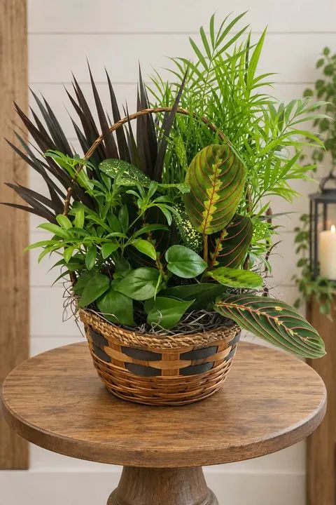 Medium Basket Dish Garden