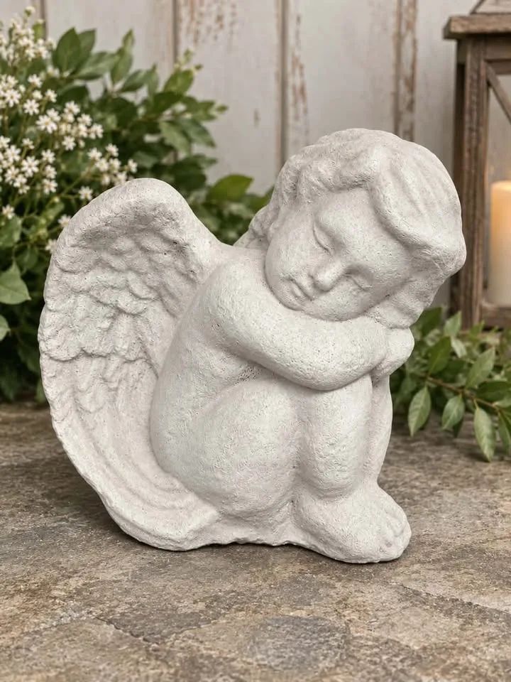 Peaceful Angel Stone Figurine