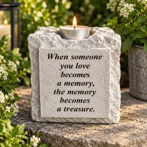 A Memory Becomes a Treasure Candle Sympathy Stone