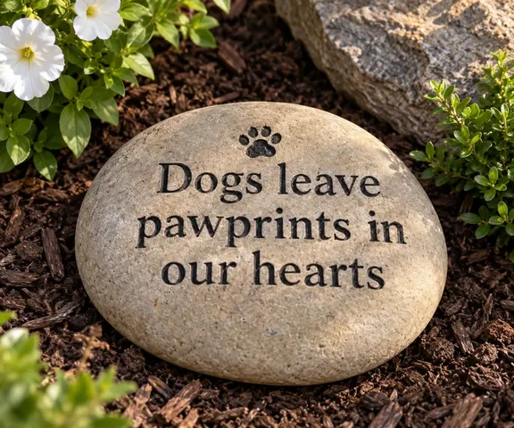 Small pawprints of love memorial stone Small pawprints of love memorial stone