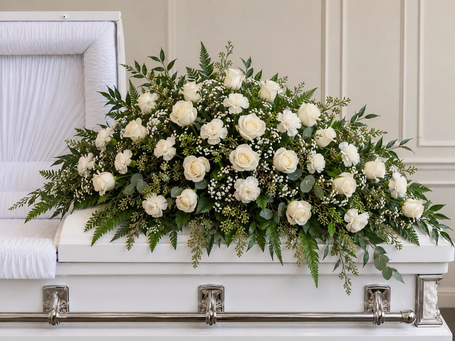 Timeless Grace Half Casket Spray