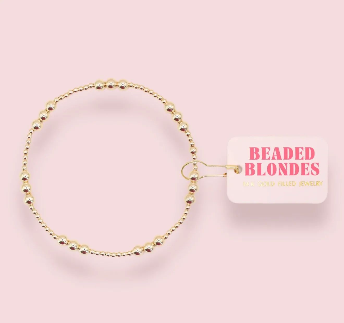 Beaded Blondes - ILY Bracelet in Gold