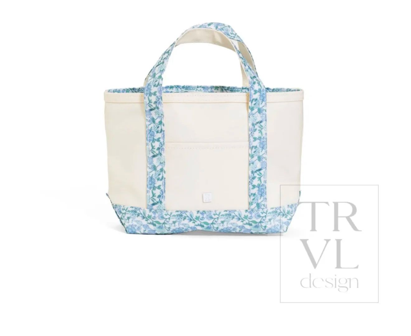TRVL Design - MINI TOTE - COATED CANVAS NATURAL WITH HAMPTONS